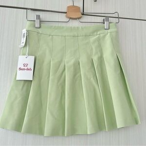 Green Aritzia Sunday Best Pleated Tennis Skirt